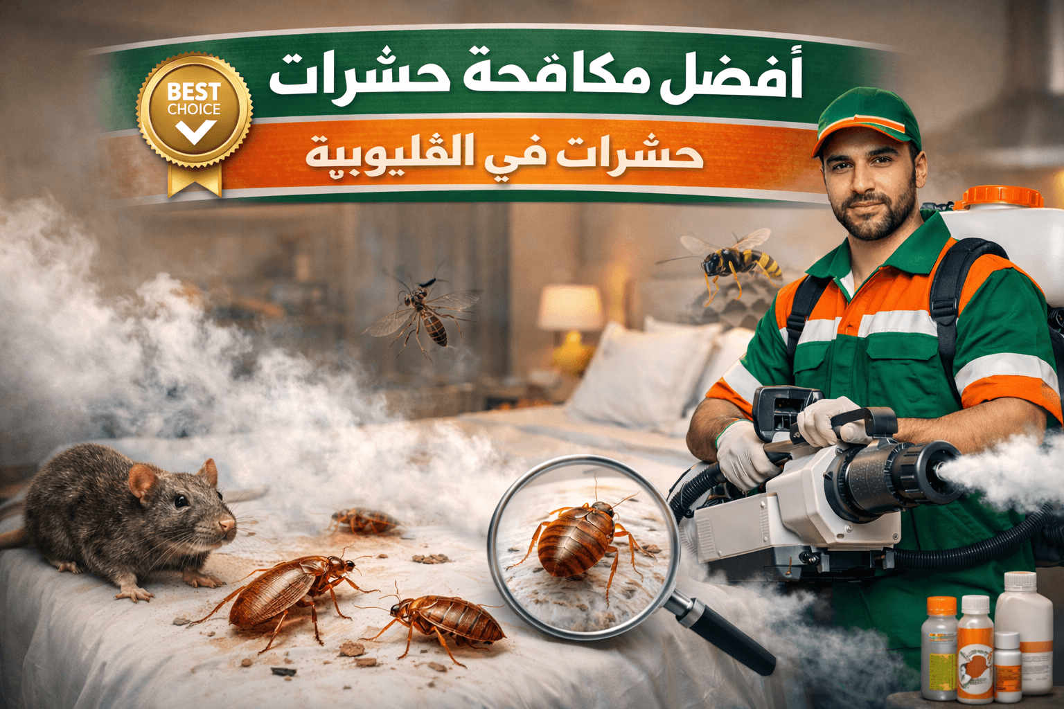 أفضل شركة مكافحة حشرات فى القليوبية