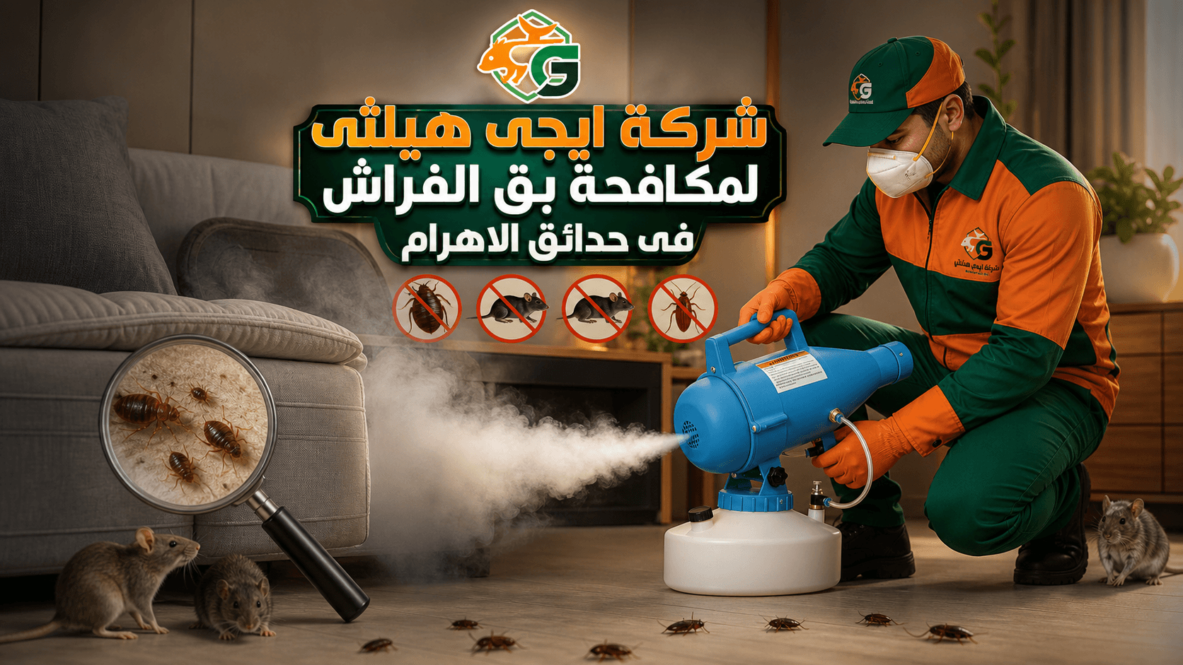 مكافحة بق الفراش في حدائق الاهرام
