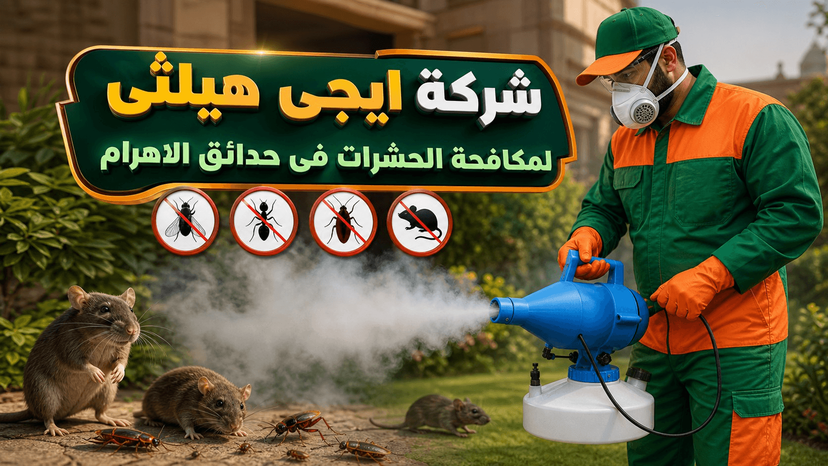 شركة مكافحة حشرات في حدائق الاهرام