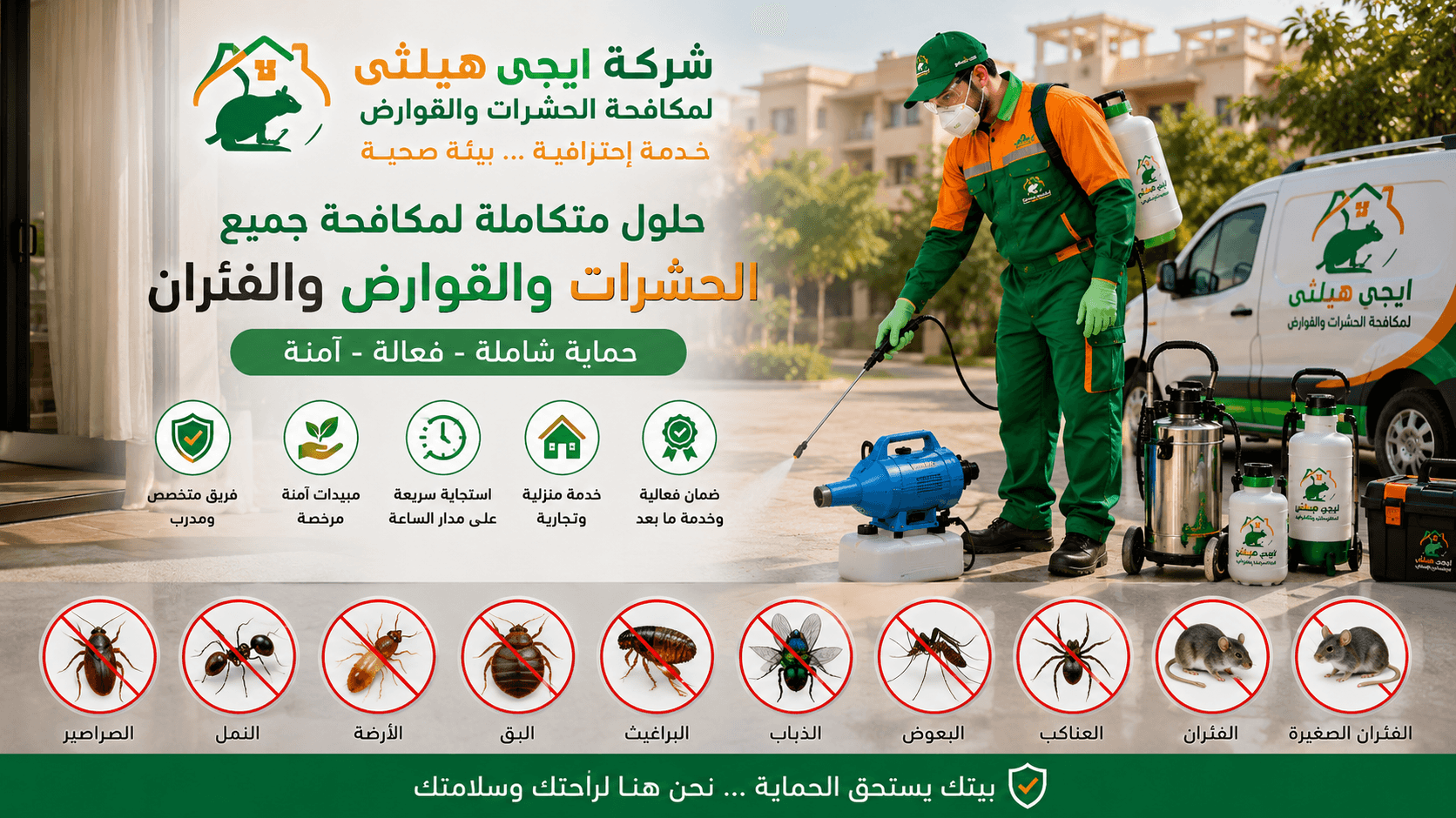أفضل شركة مكافحة حشرات في الشيخ زايد