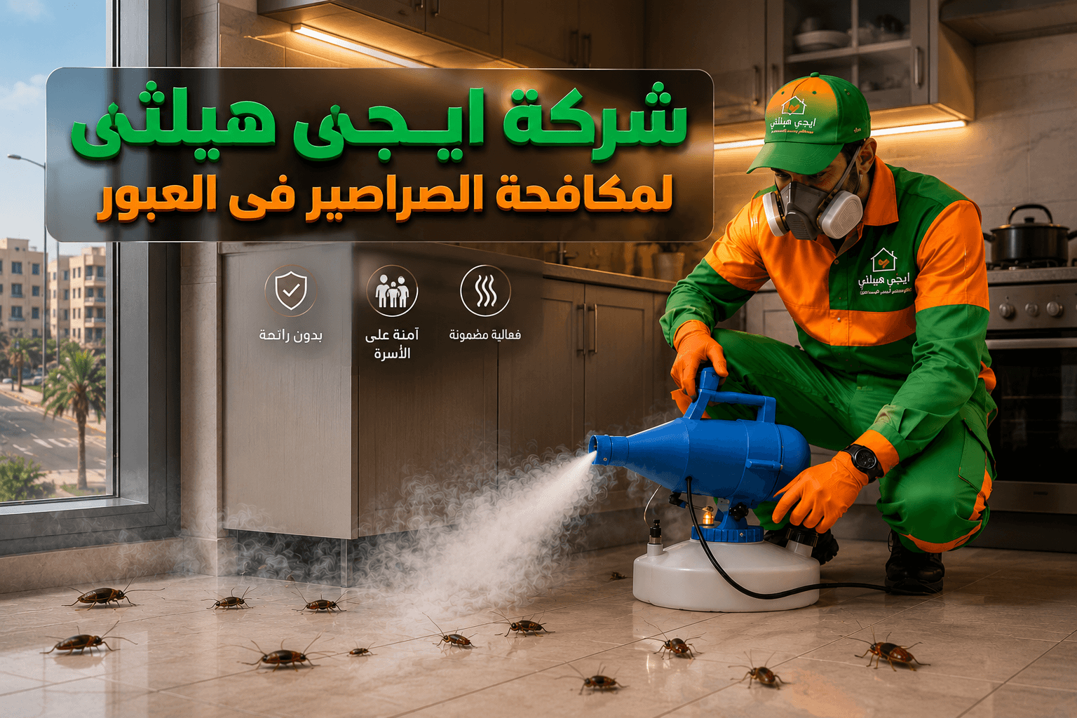 مكافحة الصراصير في العبور
