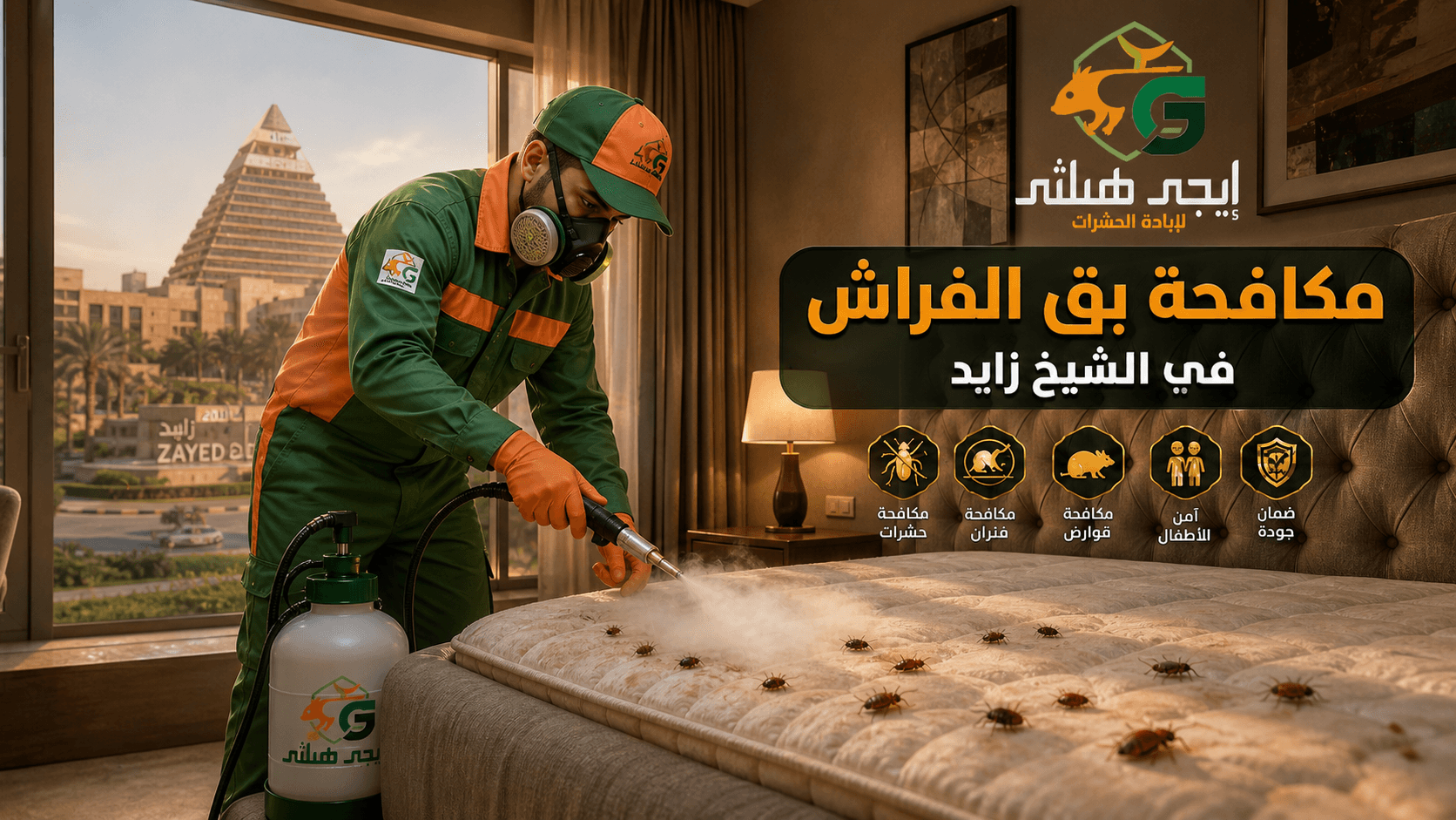 مكافحة بق الفراش في الشيخ زايد
