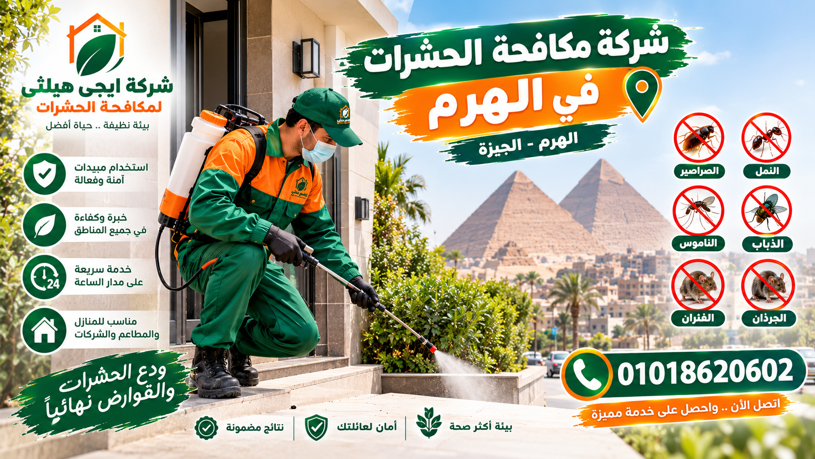 شركة مكافحة حشرات في الهرم