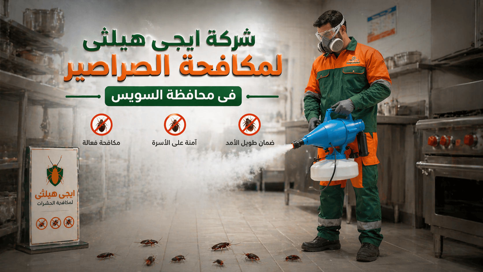 مكافحة الصراصير في السويس