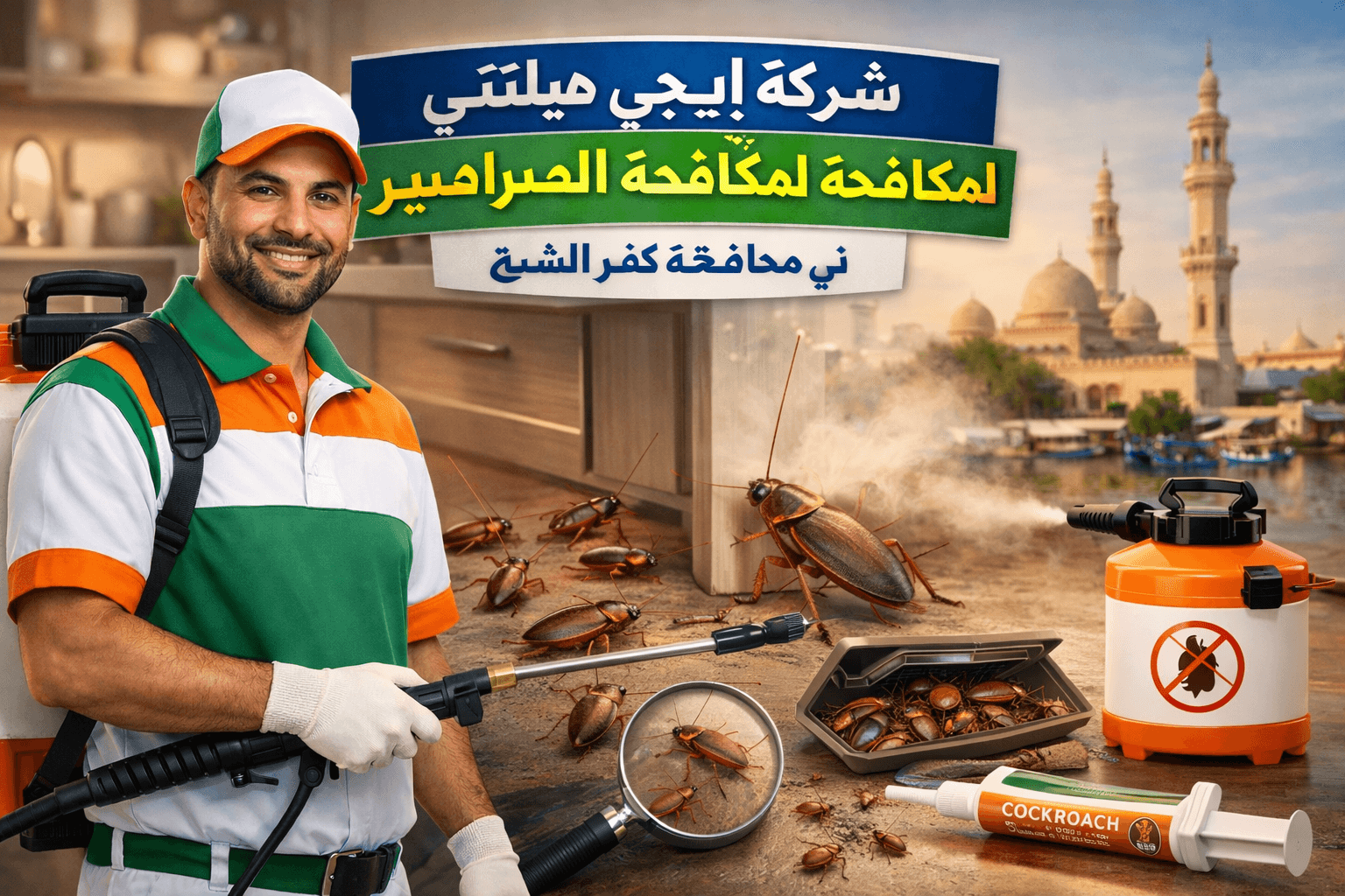 مكافحة الصراصير فى كفر الشيخ