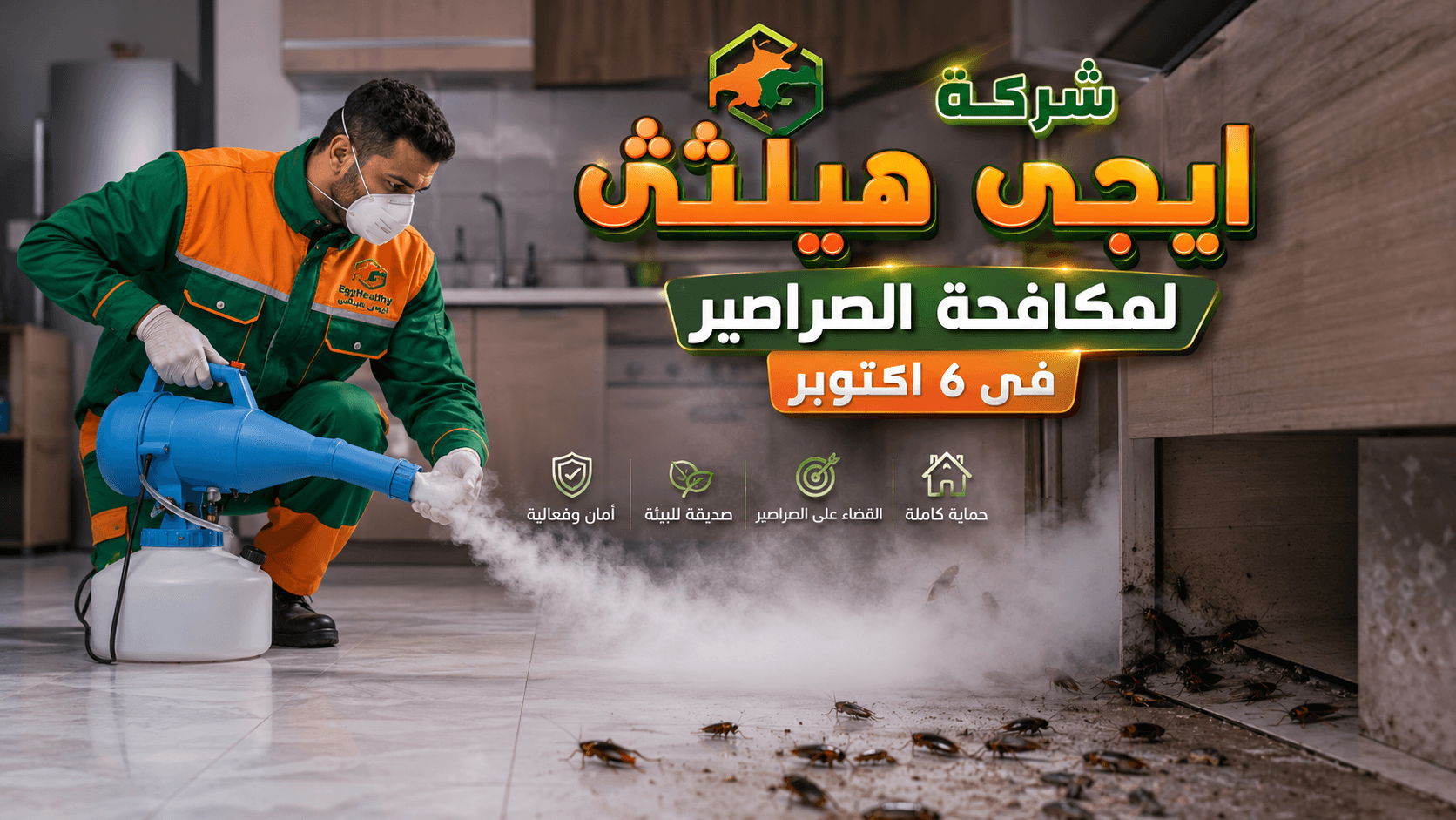 مكافحة الصراصير في 6 أكتوبر