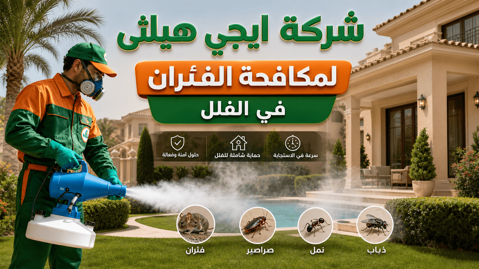 مكافحة الفئران في حدائق اكتوبر