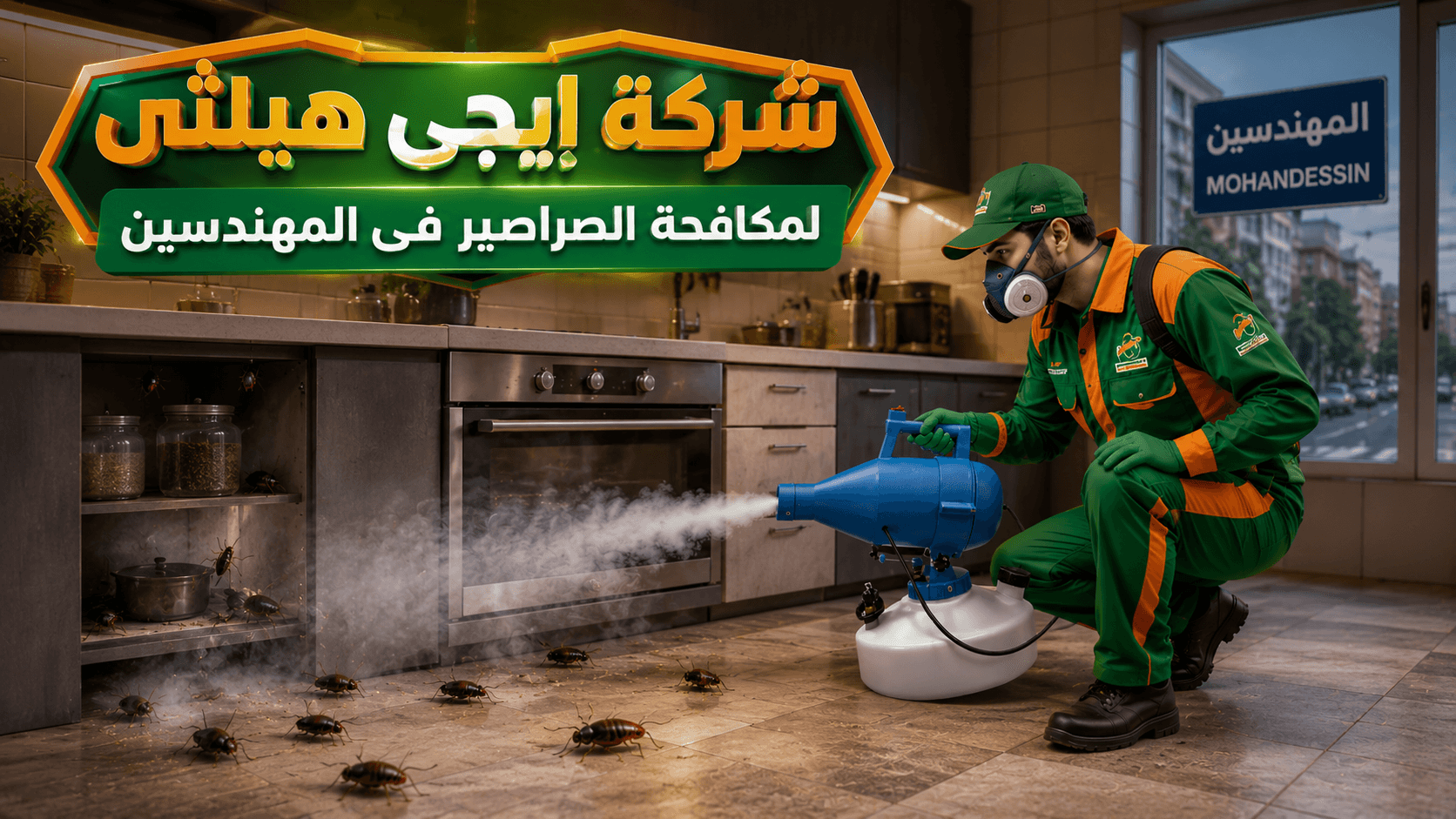 مكافحة الصراصير في المهندسين
